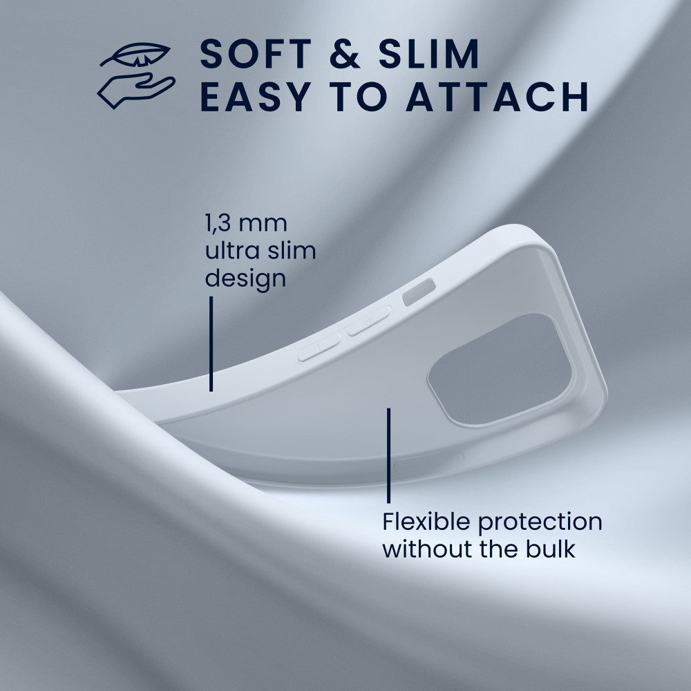 Husa pentru Apple iPhone 14 Plus Flippy, Liquid Silicone, cu Microfibra pe interior, Protectie Antisoc, Grey, Gri - vivimall.ro