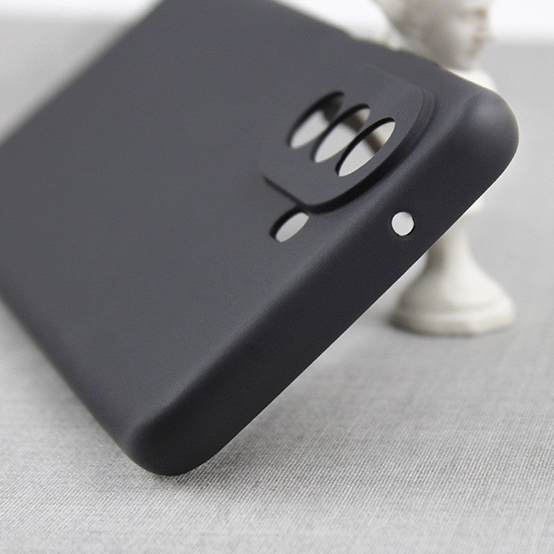 Husa pentru Huawei NOVA Y70, Flippy, Liquid Silicone, cu Microfibra pe interior, Protectie Antisoc, Negru - vivimall.ro