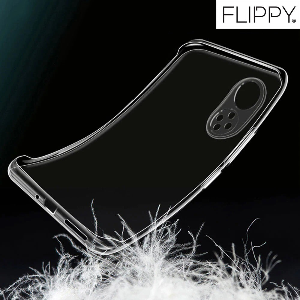 Husa Protect Plus pentru Huawei NOVA 9 SE, Flippy, Silicon Subtire, Transparenta - vivimall.ro
