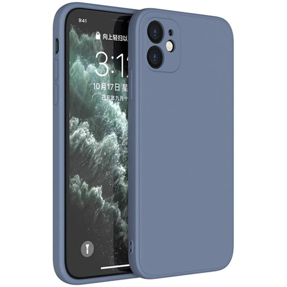 Husa protectie compatibila cu Apple iPhone 11 Liquid Silicone Case Albastru Inchis - vivimall.ro