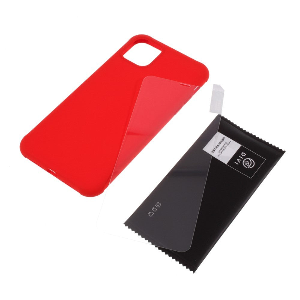 Husa protectie compatibila cu Apple iPhone 11 Pro Liquid Silicone Case Rosu - vivimall.ro