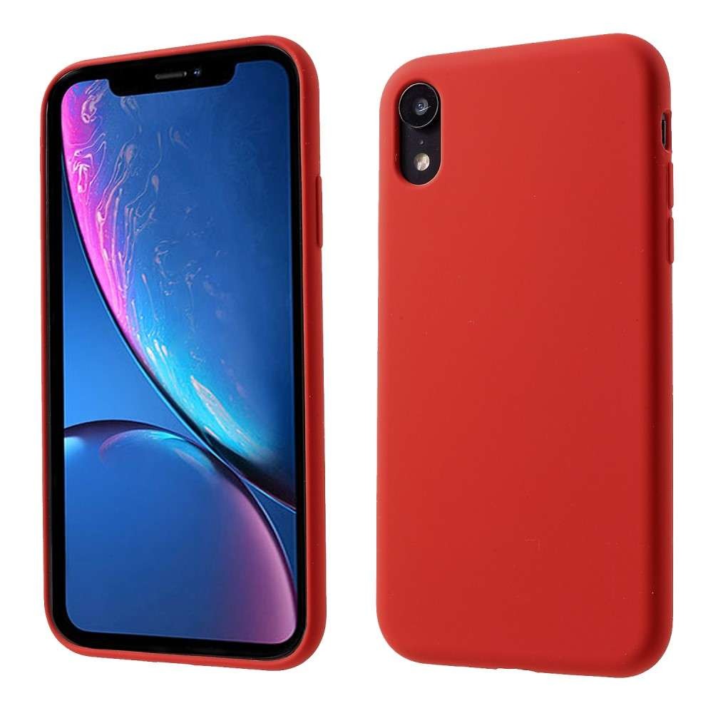 Husa protectie compatibila cu Apple iPhone 11 Pro Liquid Silicone Case Rosu - vivimall.ro