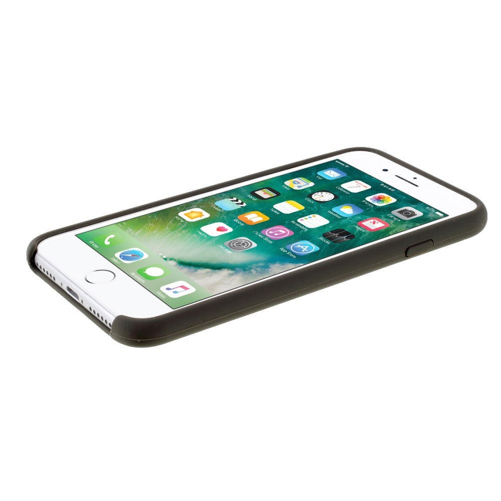 Husa protectie compatibila cu Apple iPhone 7/8/SE 2020 Liquid Silicone Case Negru - vivimall.ro