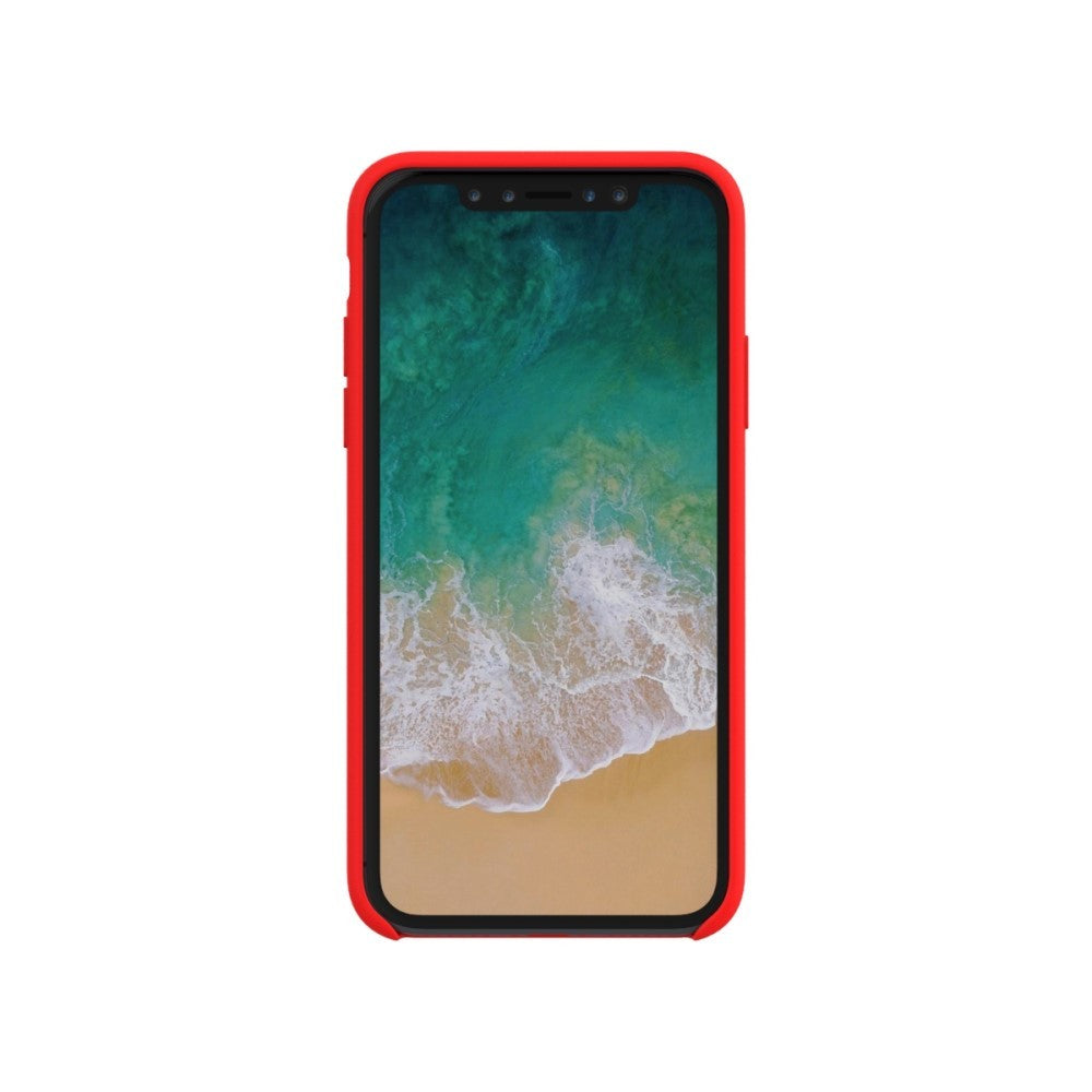 Husa protectie compatibila cu Apple iPhone X/XS Liquid Silicone Case Rosu - vivimall.ro