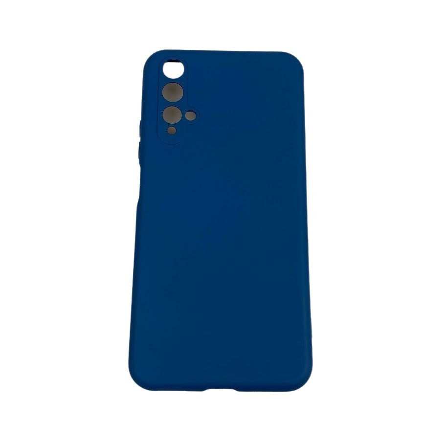 Husa protectie compatibila cu Huawei Nova 5T Liquid Silicone Case Albastru inchis - vivimall.ro