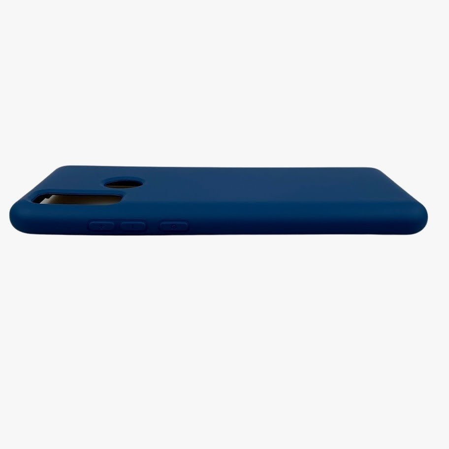 Husa protectie compatibila cu Huawei P Smart 2020 Liquid Silicone Case Albastru inchis - vivimall.ro