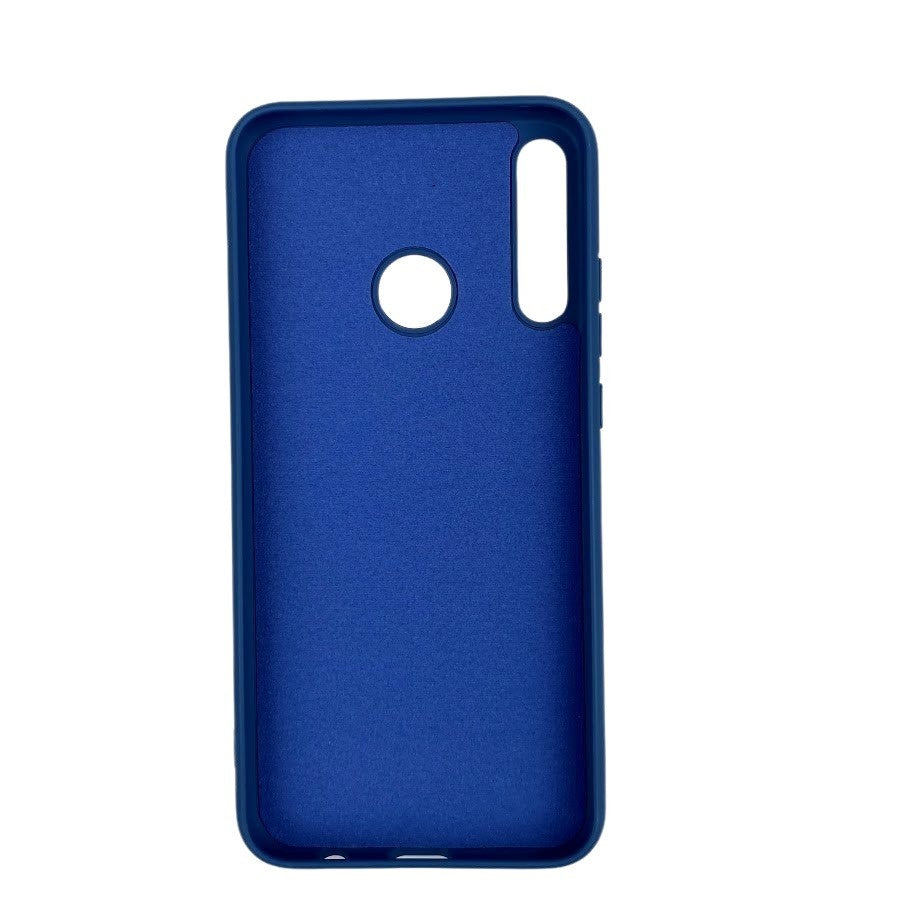 Husa protectie compatibila cu Huawei P40 Lite E Liquid Silicone Case Albastru inchis - vivimall.ro
