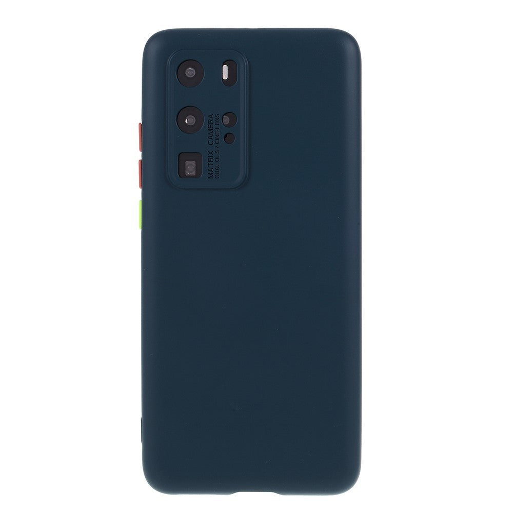Husa protectie compatibila cu Huawei P40 Pro Liquid Silicone Case Albastru inchis - vivimall.ro