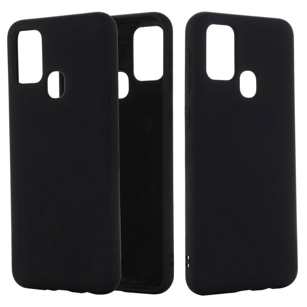 Husa protectie compatibila cu Samsung Galaxy A21S Liquid Silicone Case Negru - vivimall.ro