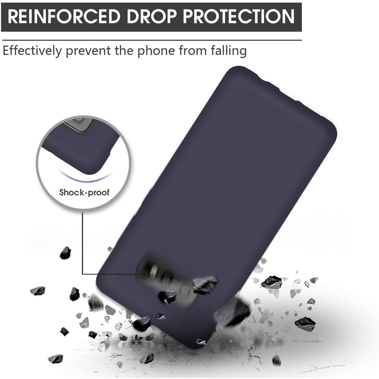 Husa protectie compatibila cu Samsung S10 E Liquid Silicone Case Albastru inchis - vivimall.ro