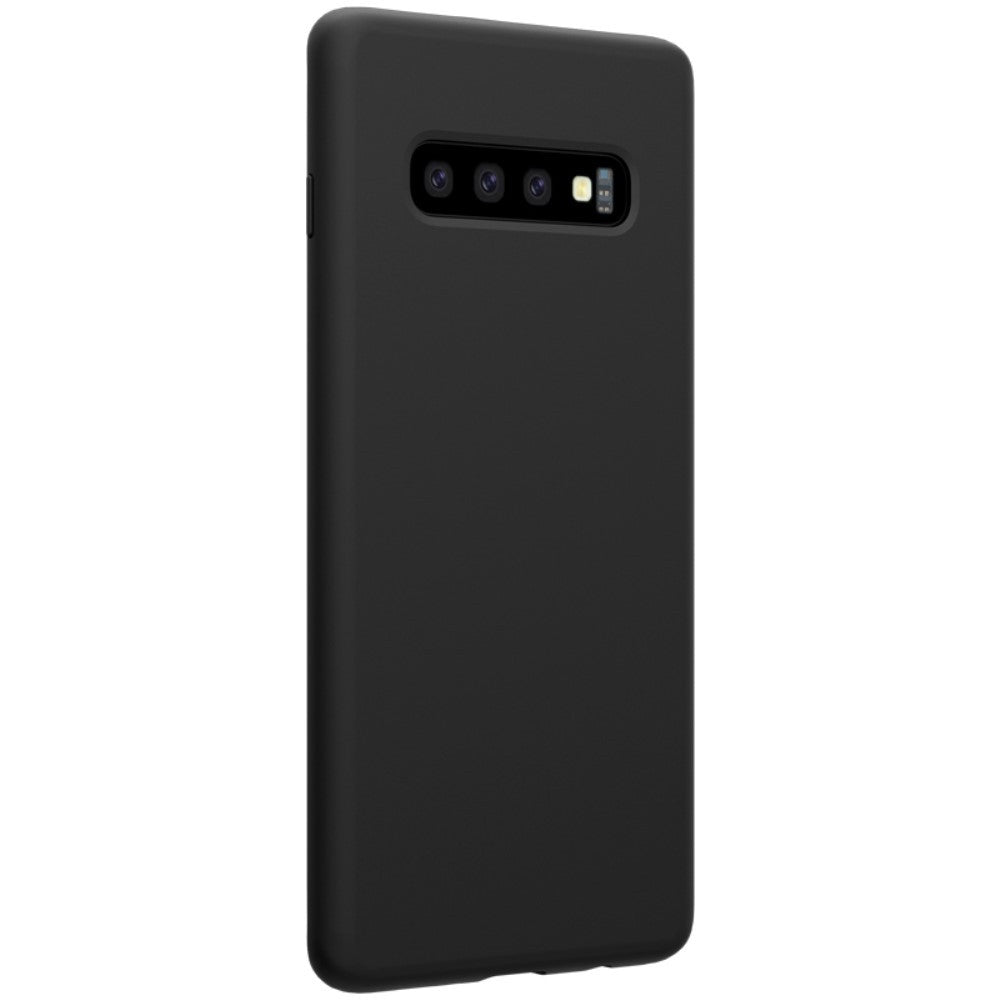 Husa protectie compatibila cu Samsung S10 Plus Liquid Silicone Case Negru - vivimall.ro