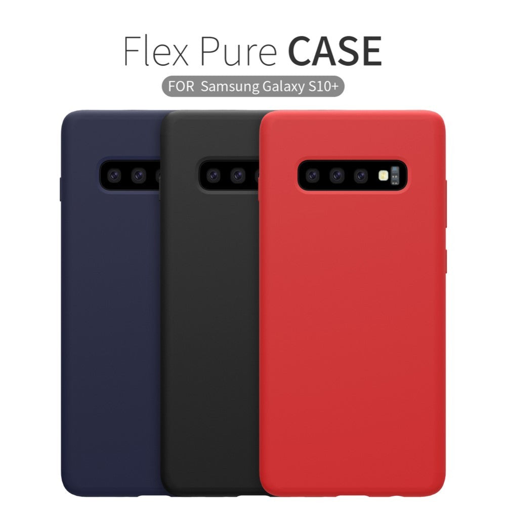 Husa protectie compatibila cu Samsung S10 Plus Liquid Silicone Case Negru - vivimall.ro