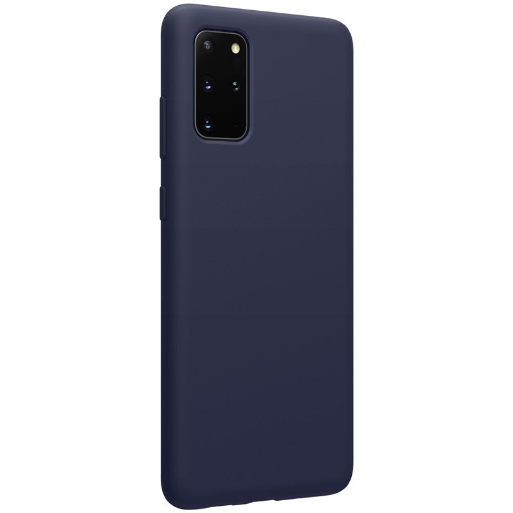 Husa protectie compatibila cu Samsung S20 Liquid Silicone Case Albastru inchis - vivimall.ro
