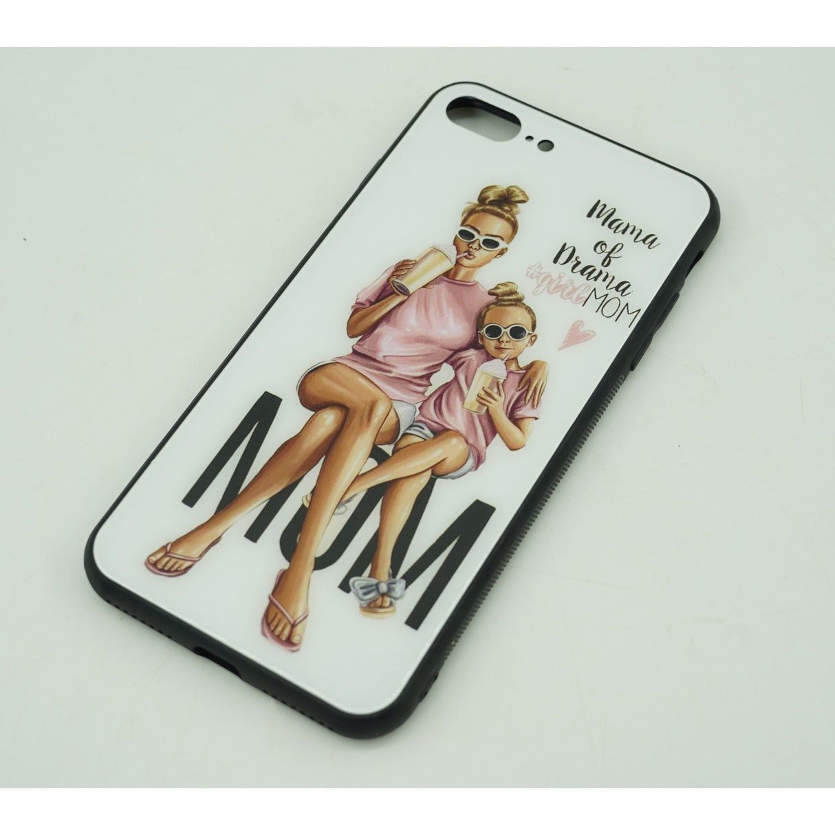 Husa protectie Flippy compatibila cu Apple iPhone 11 Pro Glass print Mama of Drama Multicolor - vivimall.ro