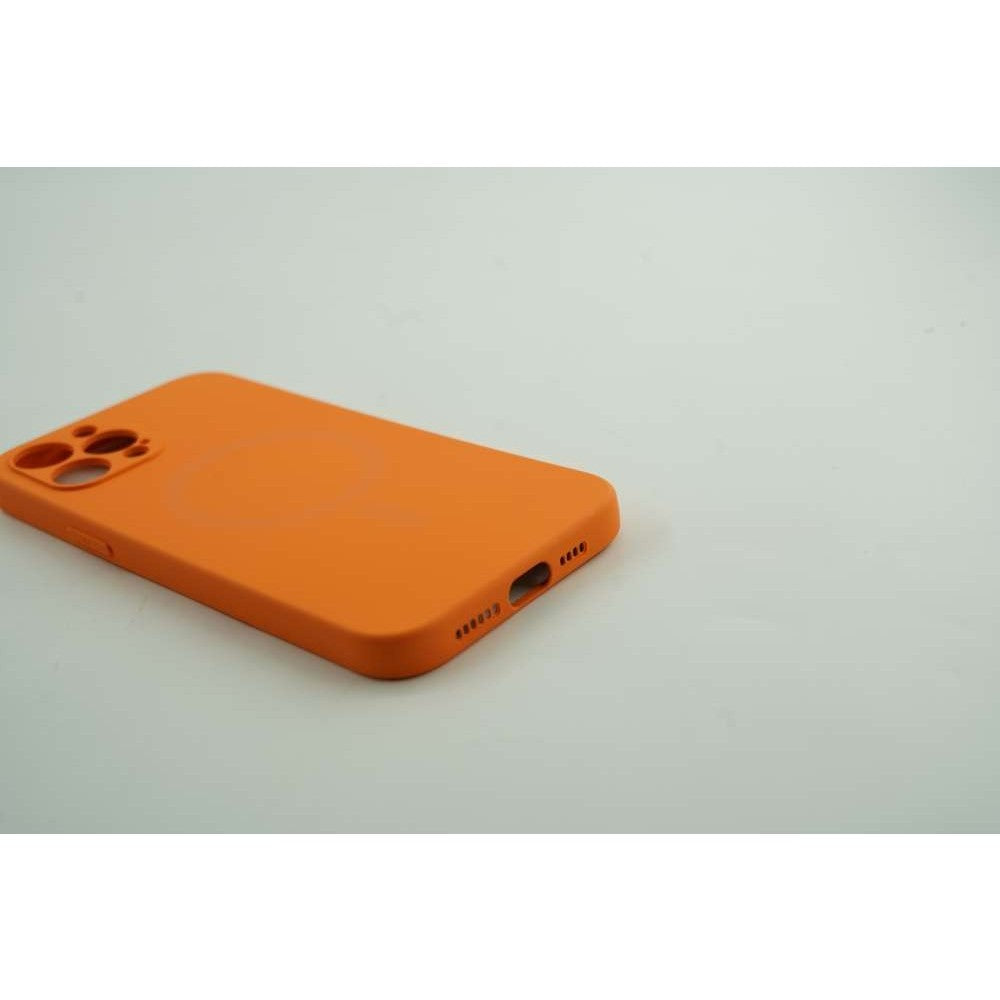 Husa protectie Flippy compatibila cu Apple iPhone 12 Mag Safe Silicone Portocaliu - vivimall.ro