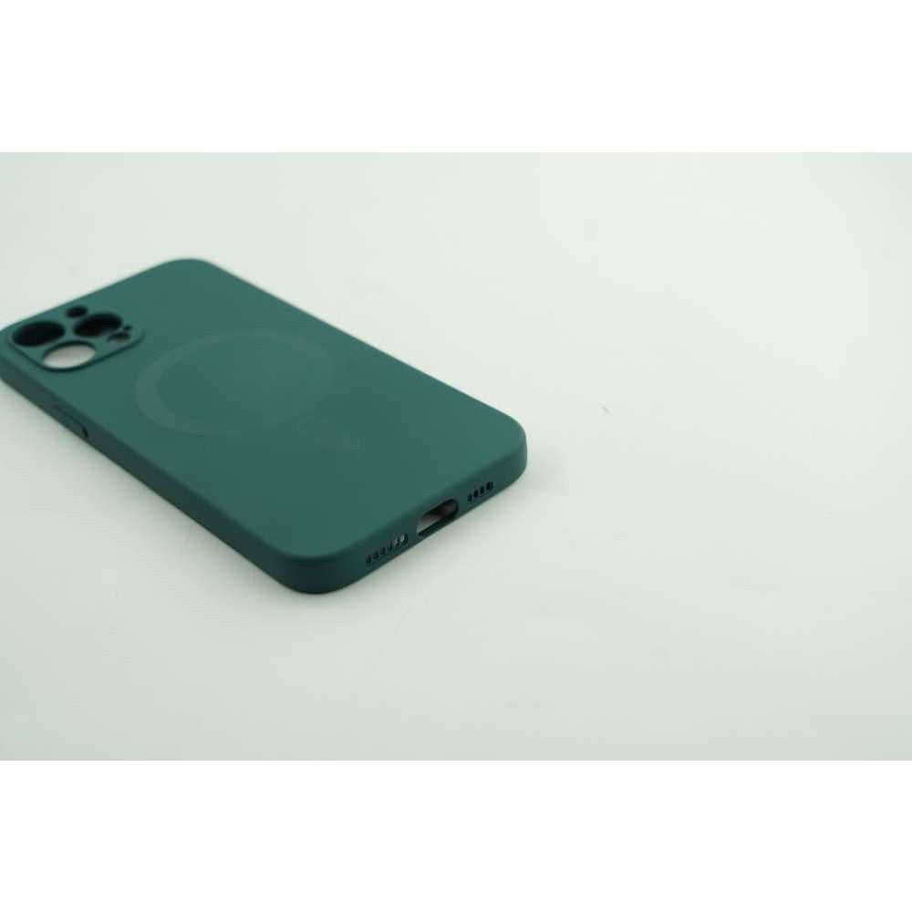Husa protectie Flippy compatibila cu Apple iPhone 12 Mag Safe Silicone Verde - vivimall.ro