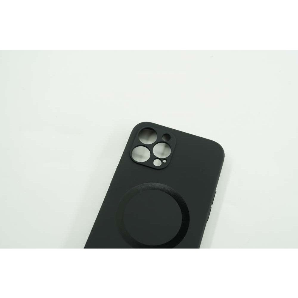 Husa protectie Flippy compatibila cu Apple iPhone 12 Pro Max Mag Safe Silicone Negru - vivimall.ro