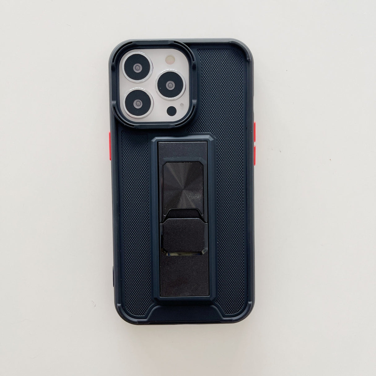 Husa protectie Flippy compatibila cu Apple iPhone 13 Mini Defender Model 5 cu suport,Negru - vivimall.ro