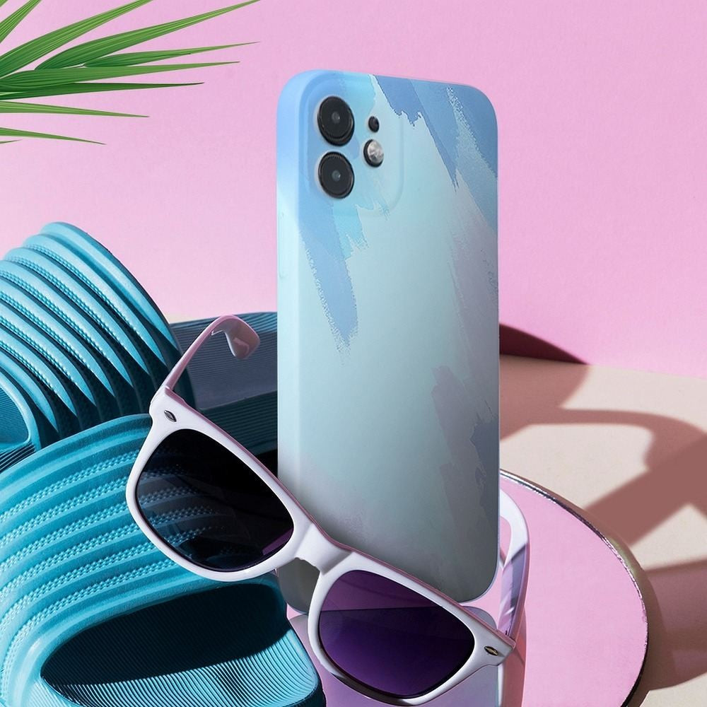 Husa protectie Flippy compatibila cu Apple iPhone XR Tpu Ombre, Albastru/Bleu/Mov - vivimall.ro
