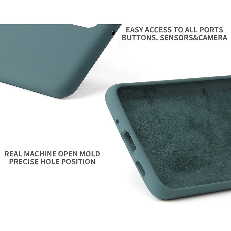 Husa protectie Flippy compatibila cu Huawei Nova 5T Liquid Silicone Case Verde - vivimall.ro