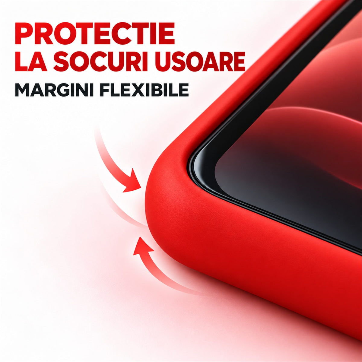 Husa de Protectie Flippy compatibila cu Huawei P40 Lite 5G, Liquid Silicone, Interior din Microfibra, Protectie Camera, Rosu