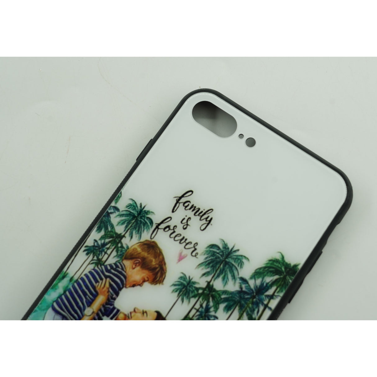Husa protectie Flippy compatibila cu Samsung A03s Glass print Family is Forever Multicolor - vivimall.ro