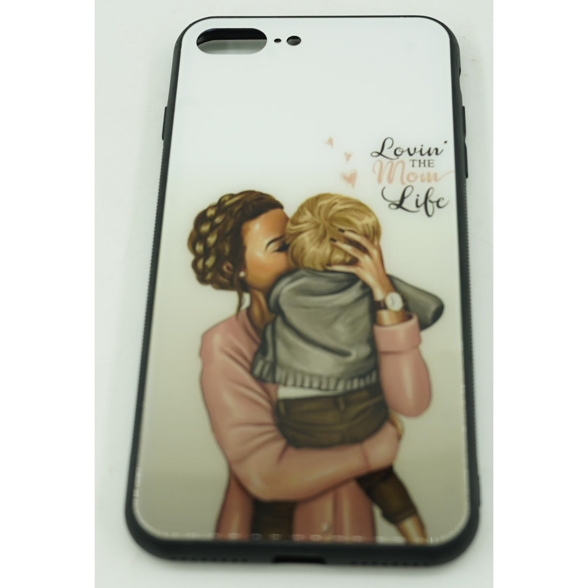 Husa protectie,Flippy, compatibila cu Samsung A72 Glass print Lovin the Mom Multicolor - vivimall.ro