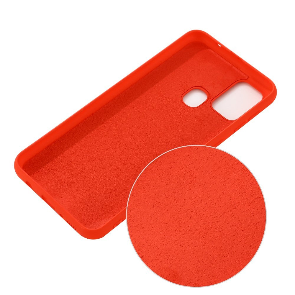 Husa protectie Flippy compatibila cu Samsung Galaxy A21S Liquid Silicone Case Rosu - vivimall.ro