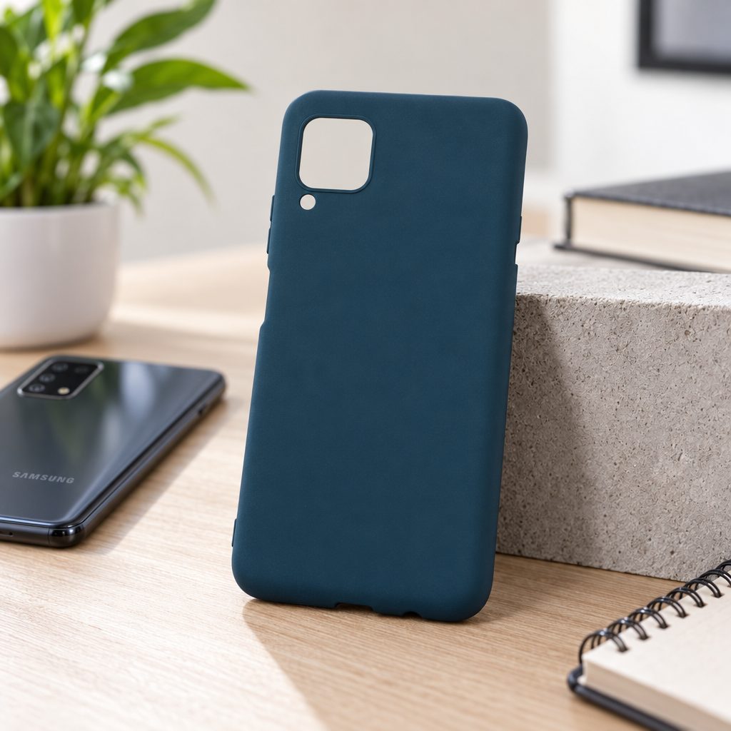 Husă Samsung Galaxy A51 TPU mat, anti-amprentă, albastru închis