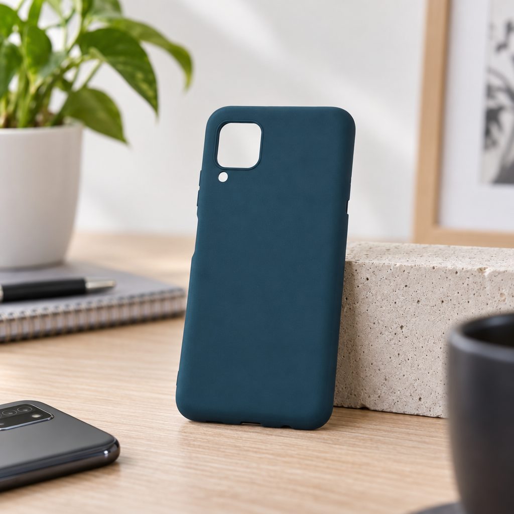 Husă Samsung Galaxy A51 TPU mat, anti-amprentă, albastru închis