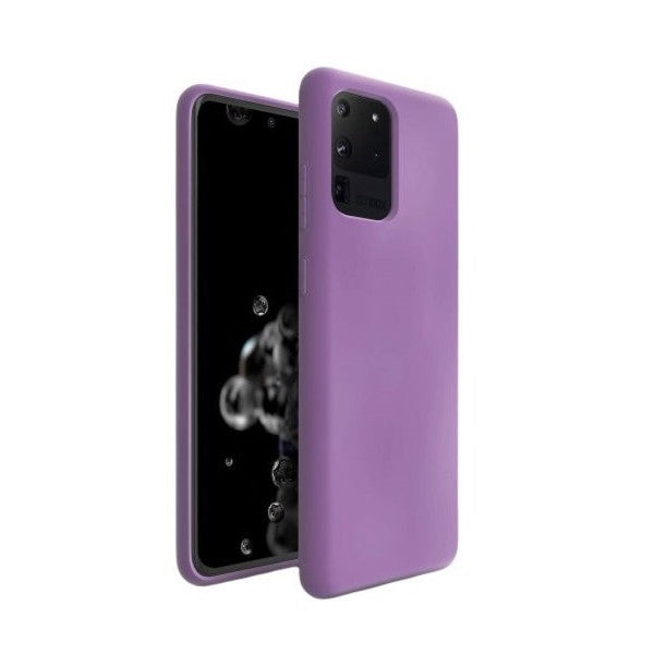 Husa protectie Flippy compatibila cu Samsung S20 Ultra Liquid Silicone Case Mov - vivimall.ro