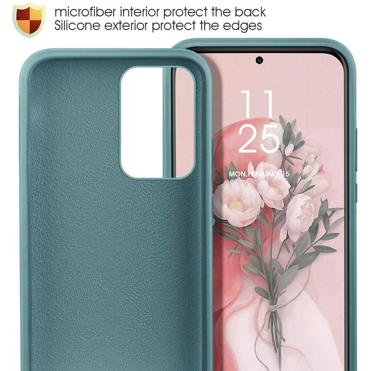 Husa protectie Flippy compatibila cu Samsung S20 Ultra Liquid Silicone Case Verde - vivimall.ro