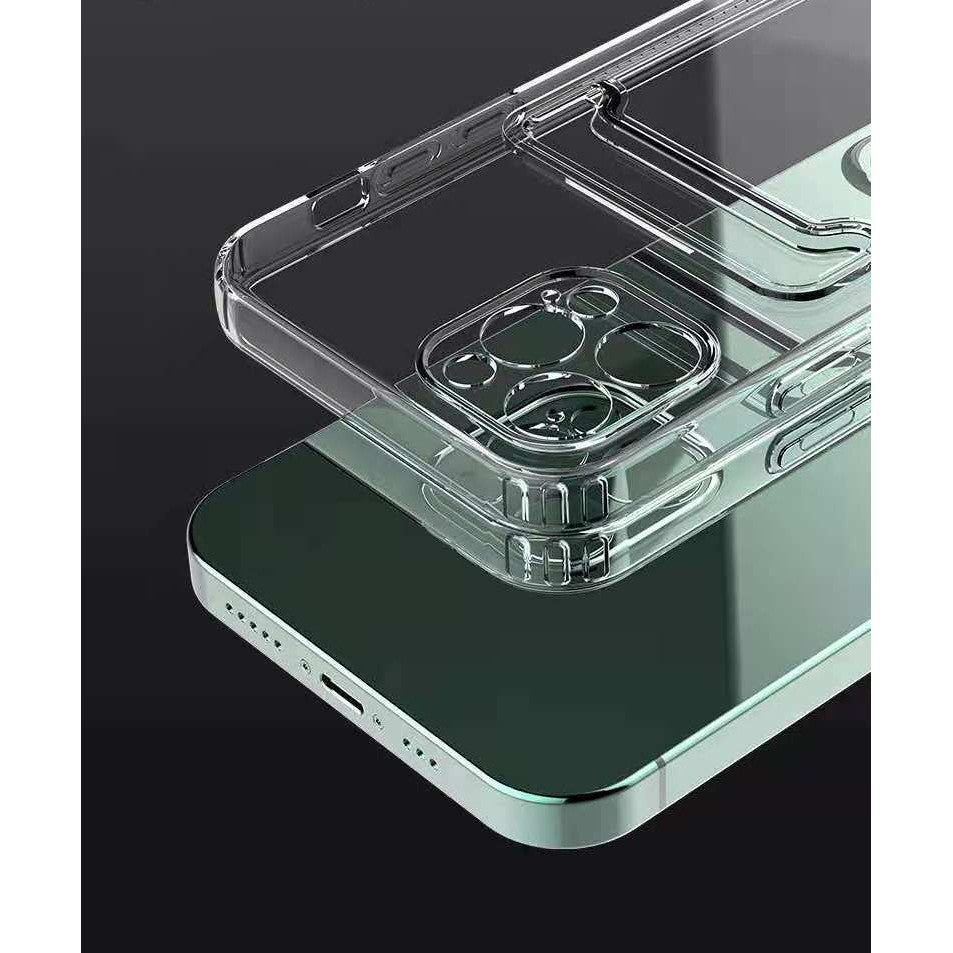 Husa protectie Flippy cu suport card compatibila cu Apple iPhone XS Max Transparent - vivimall.ro