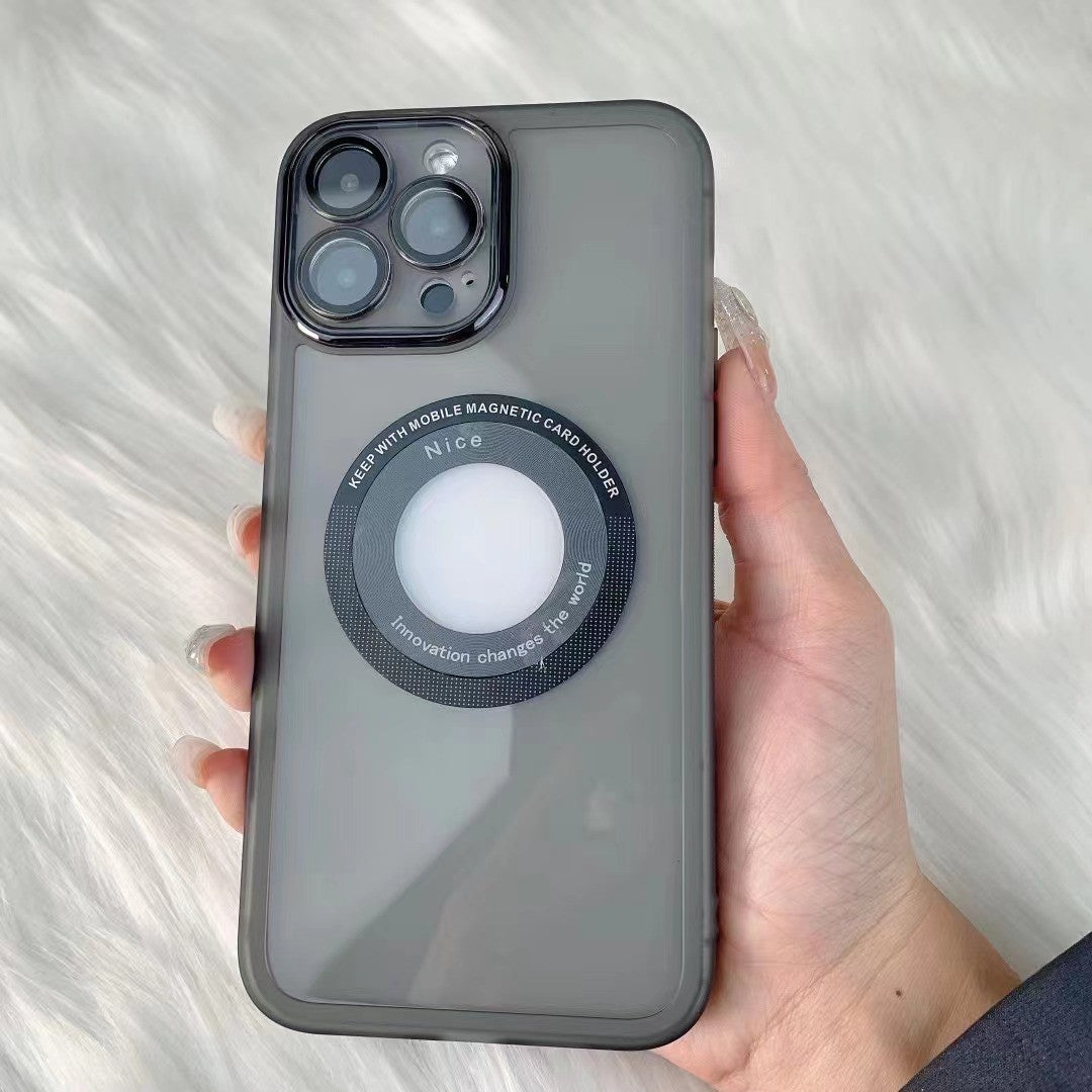 Husa protectie Flippy pentru Apple iPhone 14 Pro decupaj logo, magnetica, Protectie Camera, Negru - vivimall.ro