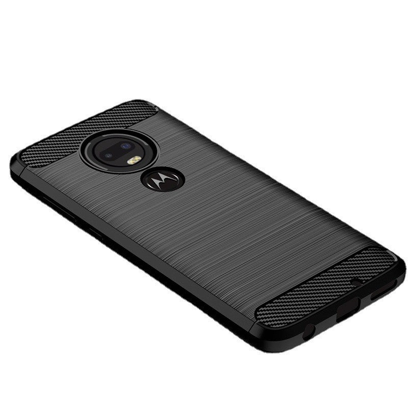 Detaliu textură anti-alunecare husă Motorola Moto G22 TPU carbon, grosime 1,8 mm, negru