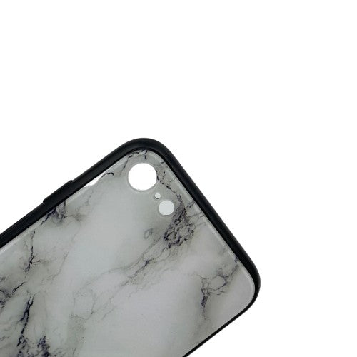 Husă iPhone 7 Marble Model 2 montată pe telefon, vedere laterală, grosime 3mm