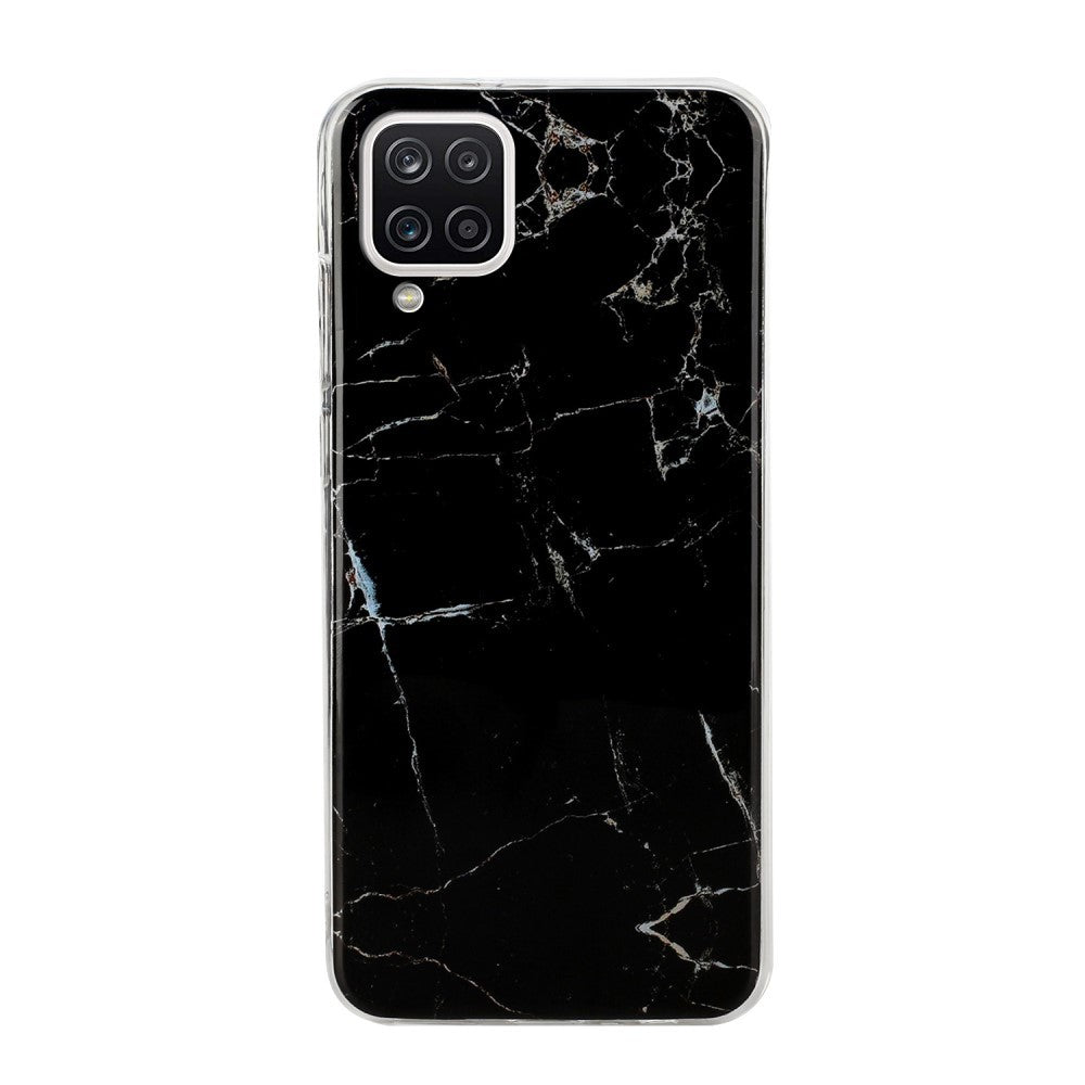 Husa protectie pentru Apple iPhone XR Soft IMD TPU Marble Negru cu Suport inclus - vivimall.ro