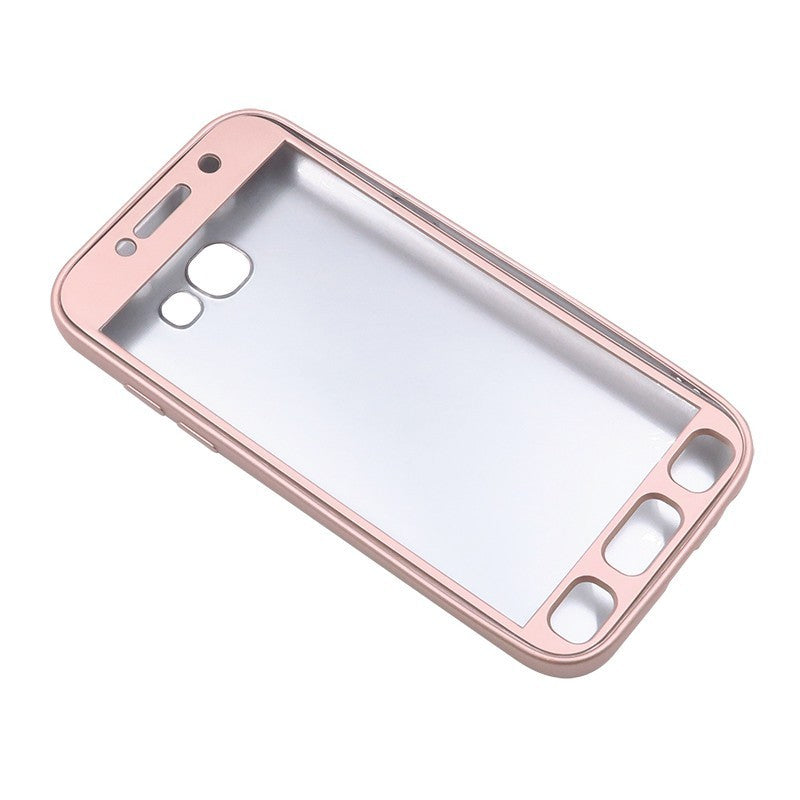 Husa Samsung Galaxy A3 2017 Full Silicone 360 Auriu - vivimall.ro