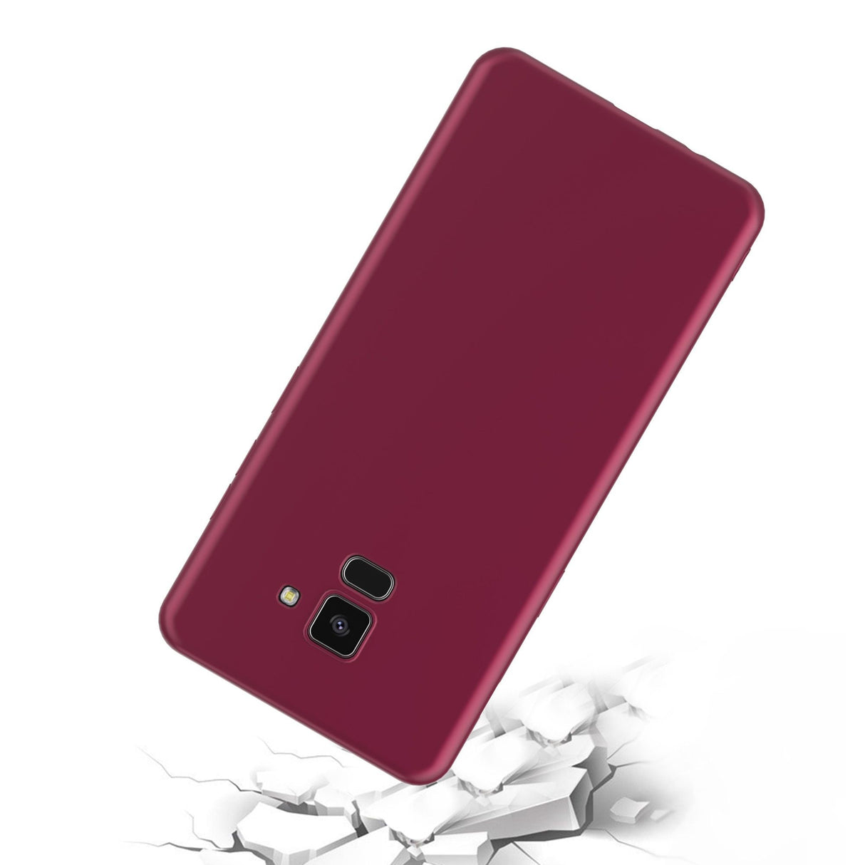Husa Samsung Galaxy A8 2018 Luxury Case Burgundy - vivimall.ro
