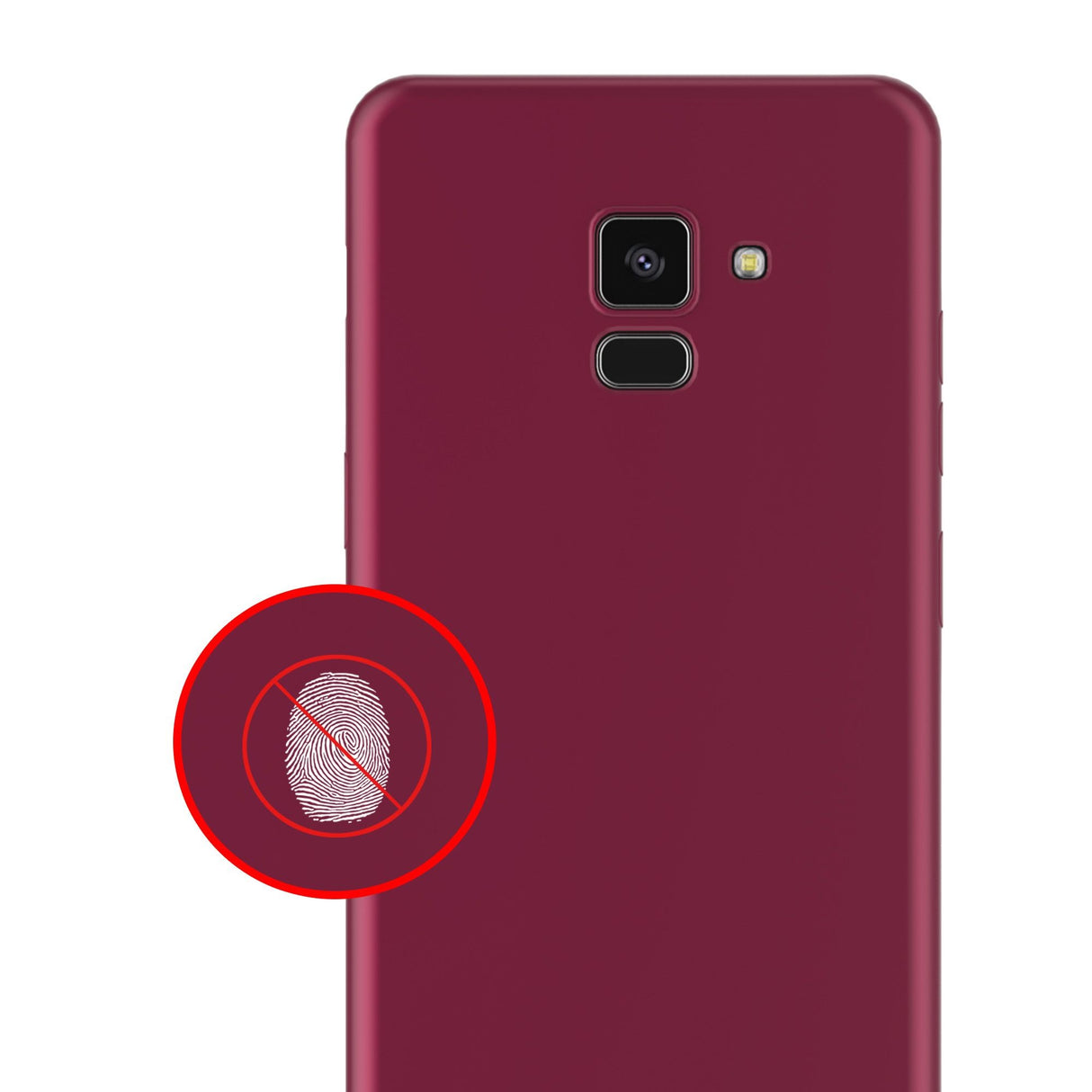 Husa Samsung Galaxy A8 2018 Luxury Case Burgundy - vivimall.ro