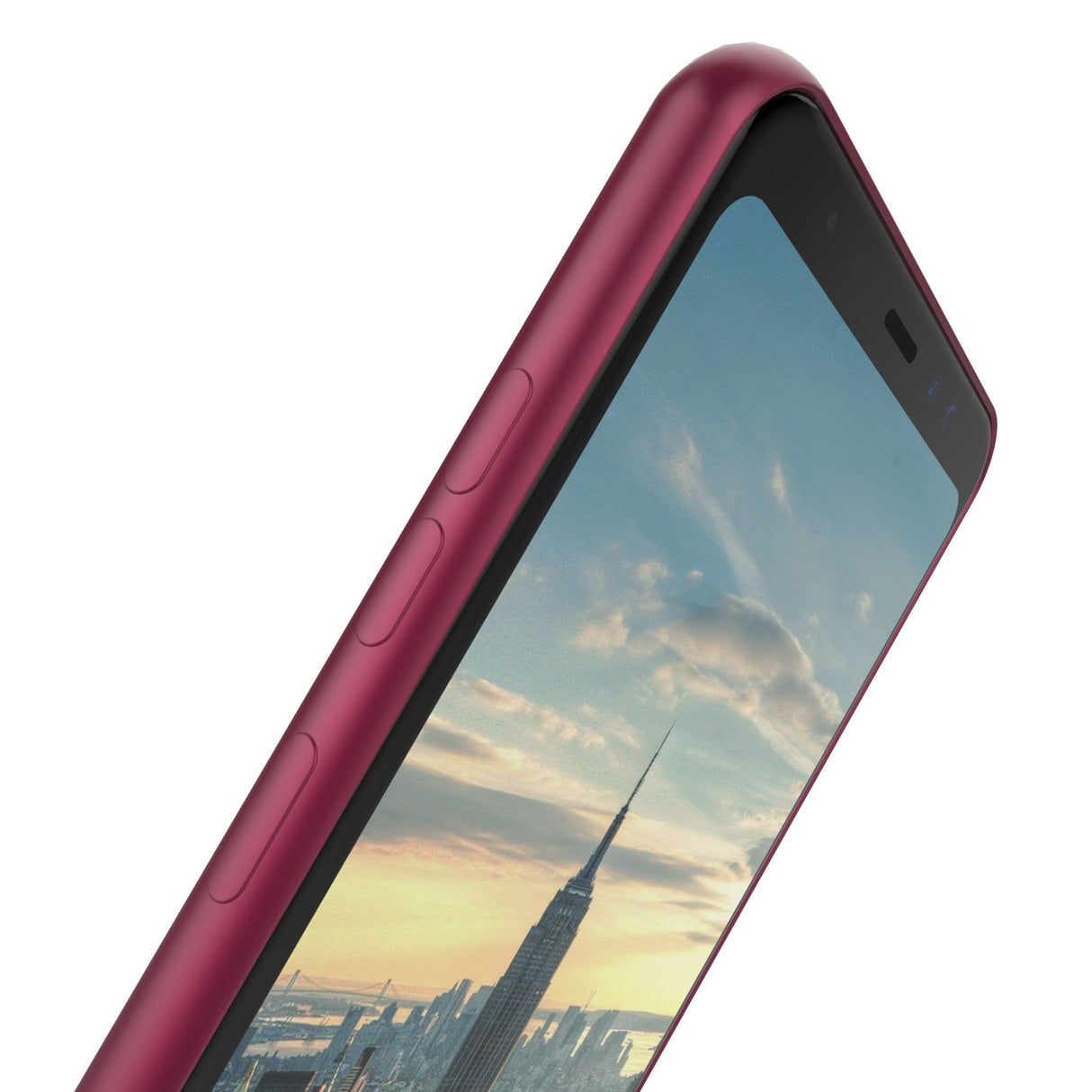 Husa Samsung Galaxy A8 2018 Luxury Case Burgundy - vivimall.ro