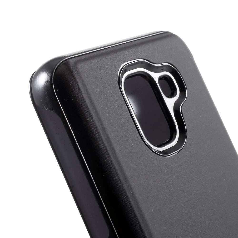 Husa Samsung Galaxy J6 Plus 2018 Flippy® Flip Cover Oglinda Negru - vivimall.ro