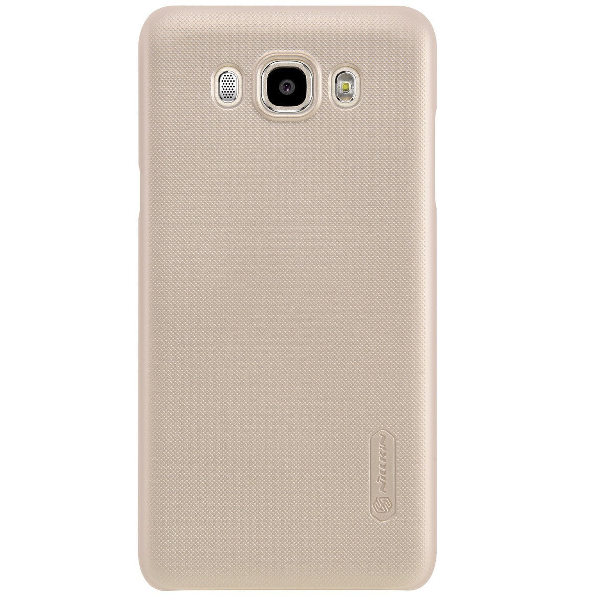 Husa Samsung Galaxy J7 2016 Nillkin Frosted Shield Auriu + Folie de protectie - vivimall.ro