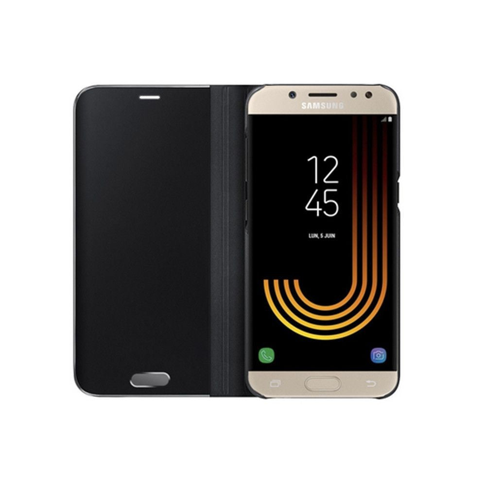 Husa Samsung Galaxy J7 2017 Flip Cover Oglinda Negru - vivimall.ro