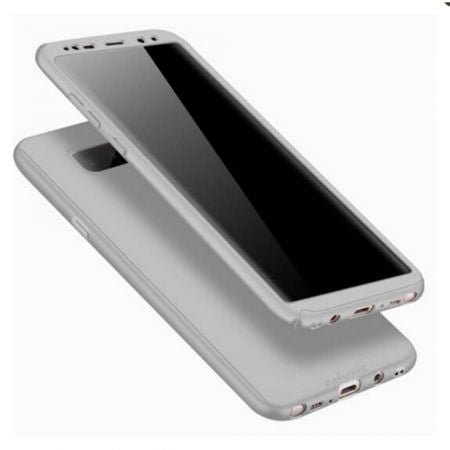 Husa Samsung Galaxy Note 8 Full Cover 360 Argintiu + Folie de protectie - vivimall.ro