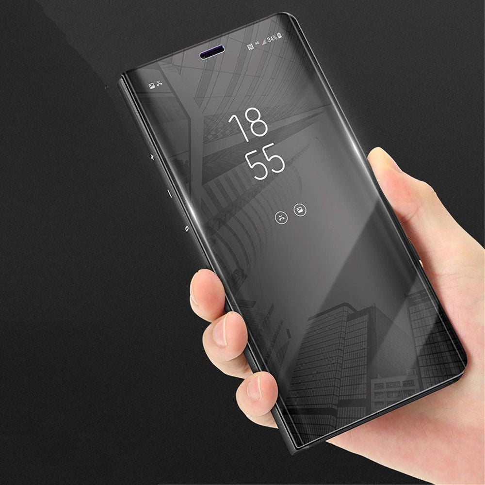 Husa Samsung Galaxy S7 Flip Cover Oglinda Negru - vivimall.ro