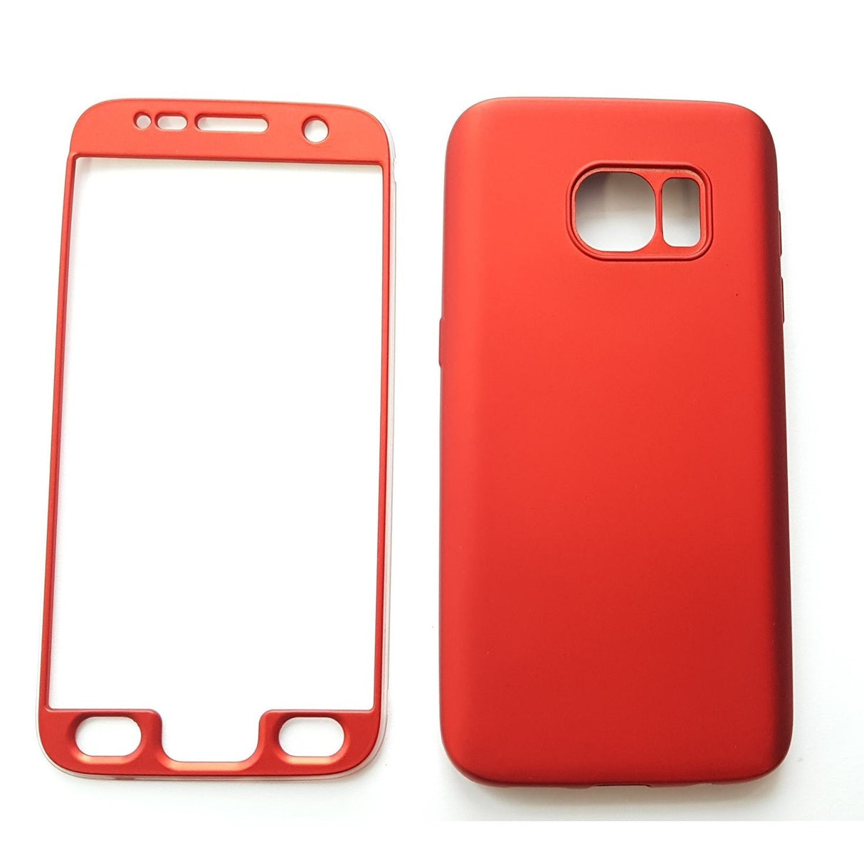 Husa Samsung Galaxy S7 Full Silicone 360 Rosu - vivimall.ro