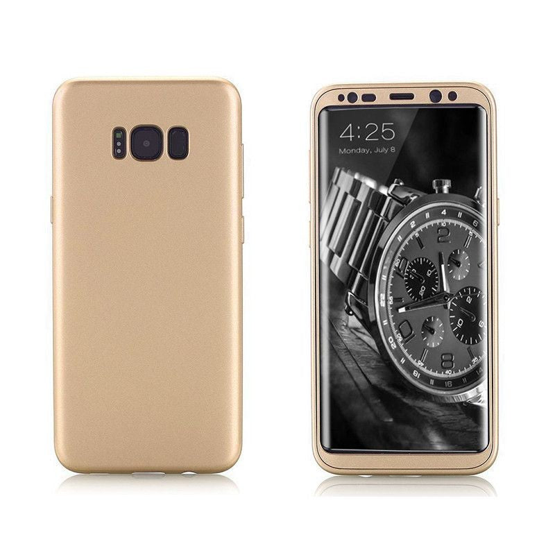 Husa Samsung Galaxy S8 Plus Full Silicone 360 Auriu - vivimall.ro