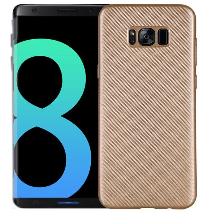Husa Samsung Galaxy S8 Plus i-Zore Carbon Fiber Auriu - vivimall.ro