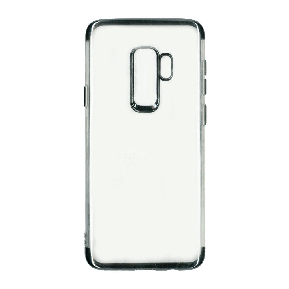 Husa Samsung Galaxy S9 Transparent cu Margini Negre - vivimall.ro